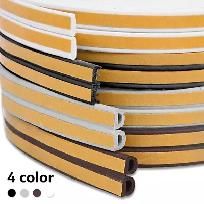 £6.83 • Buy 5M-10M Rubber Seal Weather Strip Foam Sticky Tape Door Window Draught Excluder