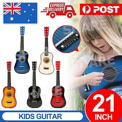 $20.95 • Buy AUS 21'' Wood Beginner Guitar 6 String Kids Children Music Practice
