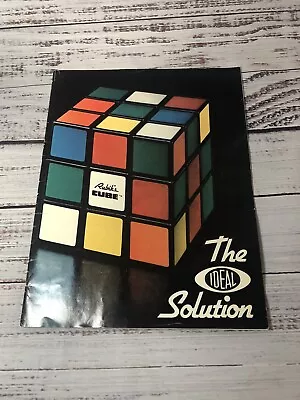 Vintage 1981 Rubik's Cube The Ideal Solution  8-1/2  X 11  Booklet • $8.49