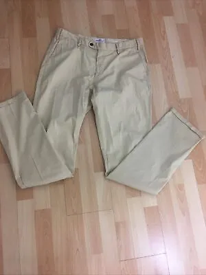 £21.99 • Buy Gant Rugger Mens Summer Chino Biege Trousers W34 L36 34x36 Stretch Cotton