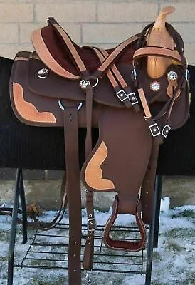 Stylish Synthetic Barrel Racing Western Horse Tack Saddle All Sizes For Horse. • $299.99