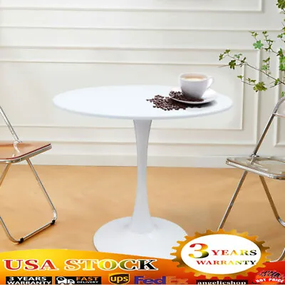 31.5  Mid-Century White Round Top Dining Table - Modern Tulip Dining Room Table • $104.50