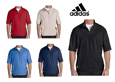 ADIDAS GOLF Mens S-XL 2XL 3XL Climaproof Short Sleeve Wind Shirt Jacket Top • $41.97