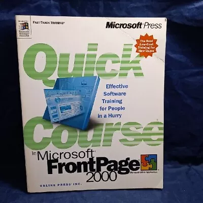 Quick Course In Microsoft FrontPage 2000 Paperback Inc Online Press Book Guide • $11.40