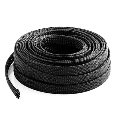 1/2  Expandable Braided Cable Sleeve Sheathing Harness Wire Loom Wrap Management • $7.99