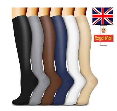 Unisex Medical Compression Socks Varicose Veins Calf Leg Support Stocking Sports • £4.99