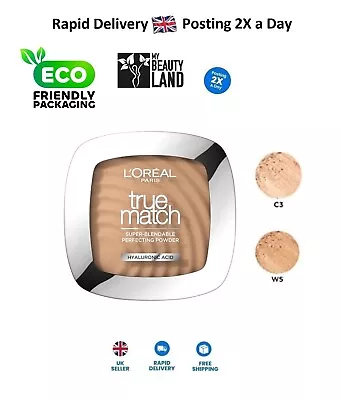 L'Oréal Paris True Match Pressed Powder Foundation *Sealed* - Fast Ship - Choose • £10.99