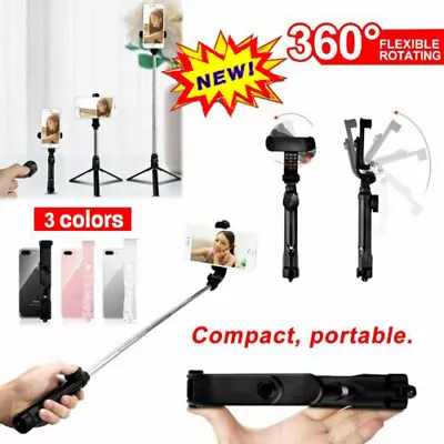 New 4 In 1 Wireless Bluetooth Selfie Stick Tripod Monopod Remote Control 360 @I • £8.50