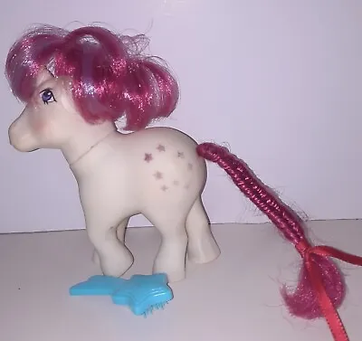 Vintage G1 My Little Pony Moondancer With Brush & Red Ribbon • $14.95