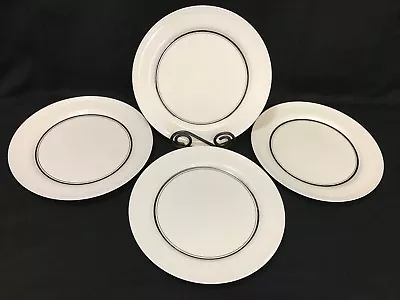 Mikasa  ESPRIT  Platinum Rings ~ #180 ~ Set Of 4 ~ Dinner Plates ~ 10 1/2  • $44.62