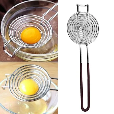 Egg Yolk White Separator Divider Stainless Steel Cooking Baking Kitchen Tools • £6.75