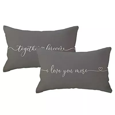 I Love You More Lumbar Throw Pillow Covers Together Forever Gift For Couples/... • $22.56