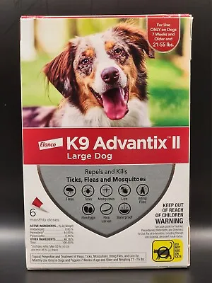  K9 Advantix II Flea Tick And Mosquito Prevention For Large Dogs - 25-55lbs • $65.99