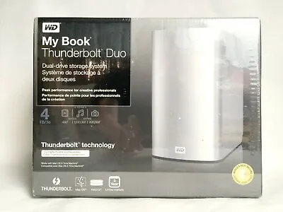 WD My Book Thunderbolt Duo 4TB External Dual Hard Drive Storage W/ RAID... NEW! • $509.99