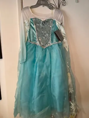 Disney Store 2014 Frozen Elsa Dress Costume Size 7/8 Brand New With Tags • $54.99