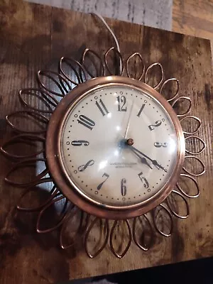 Vintage 1960s Westclox Electric Clock Sunburst • $1.99