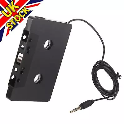 Cassette Aux Adapter For Car IPhone 3.5mm Audio Tape MP3 Player Adapter Black UK • £12.70