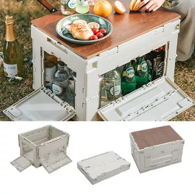 Folding Stacking Outdoor Camping Picnic Car Boot Storage Box Home Organiser Case • £22.95