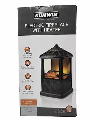 Konwin Electric Fireplace With Heater Small Room Size 120v Model #FP123-L • $37.97