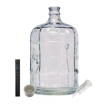 Home Brew Ohio 3 Gallon Glass Carboy With Drilled Bung Three-Piece Airlock And • $59.99