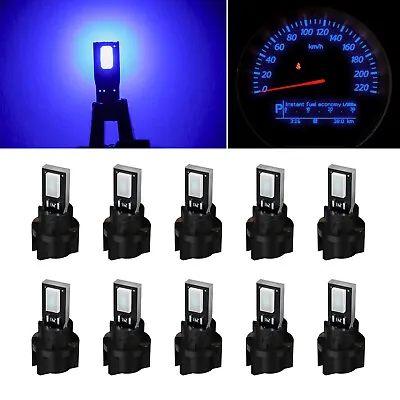 10X T5 5630 Blue LED Gauge Cluster Dash Instrument Light Bulb 73 W/ Sockets Kit • $9.99