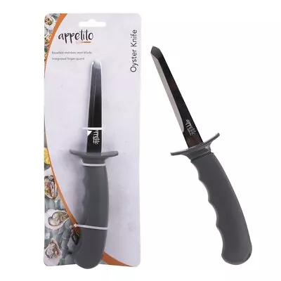 NEW APPETITO OYSTER KNIFE Shuck Opener Grey Knives Seafood • $16.95