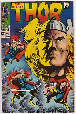 The Mighty Thor #158 Marvel Comics 1968 VG+ 4.5 Lee And Kirby. Origin Retold • $25