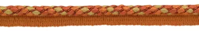 Decorative Twisted Rope Cord With Lip Color# VL02 - Sedona Orange [5 Yards] • $10.19
