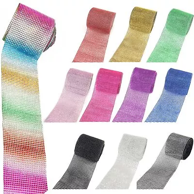 £14.99 • Buy 24 Row Diamante Effect Mesh Diamond Crystal Ribbon Craft Cake 