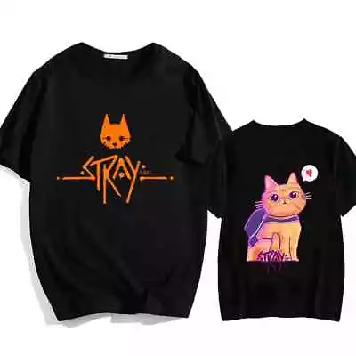 Stray Game Momo Cat Printed Graphic Anime T-shirts Aesthetic Manga Tshirt Regula • $16.93