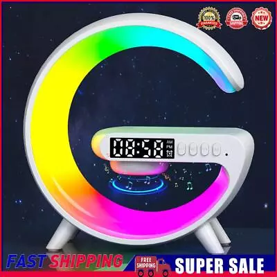 15W Multifunctional Charging Dock RGB Night Light Alarm Clock For IPhone Samsung • $33.65