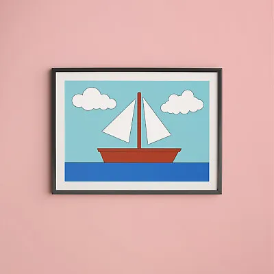 The Simpsons Living Room Sailboat Painting Premium Wall Art Poster Print • $209.95