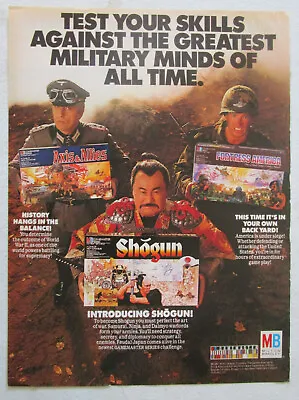 1987 MILTON BRADLEY Board Games Print Ad ~ Axis & Allies Shogun Fortress America • $3.99
