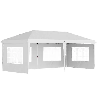 Outsunny 3 X 6m Heavy Duty Gazebo Marquee Party Tent With Storage Bag White • £164.99