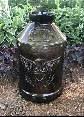 Bicentennial 1776-1976 Eagle 5 Gallon Amber Brown Glass Pickle Jar Vintage • $175