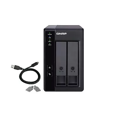 QNAP TR-002-A-US 2 Bay USB Type-C Direct Attached Storage (DAS) With Hardware • $279.99