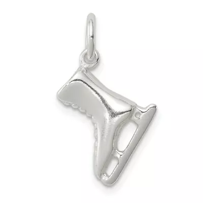 Sterling Silver Polished 3-D Ice Skate Charm Pendant 0.47 Inch • £23.03