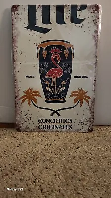 Brand New Repro Miller Lite Beer Conciertos Originales Tin Sign! • $12