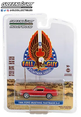 Greenlight Fall Guy 1966 Ford Mustang Fastback 2+2 - 1:64 Scale Diecast 44965-A • $11