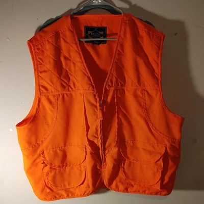 $17 • Buy MASTER SPORTSMAN Zipper Front Blaze Orange Hunting Vest Size 2XL XXL Small Game