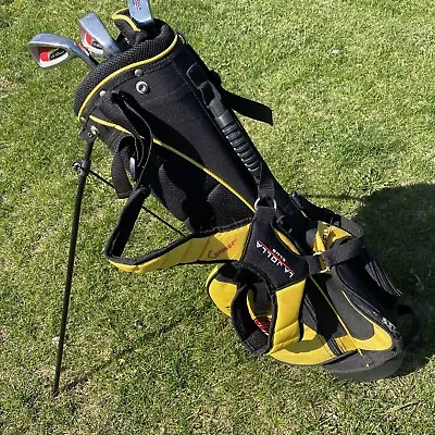 La Jolla Kids Junior Youth Stand Golf Club Bag With Two Irons And Putter Set • $39.95