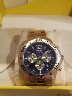 Invicta 17402 Pro Diver Stainless Steel Men's Watch - Gold/Blue Dial • $45
