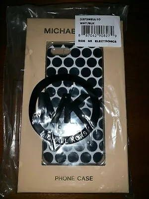 MICHAEL KORS NIB IPhone 5 Hardshell Case - White & Black Dots Silver Tag • $6.99