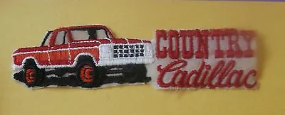 $3.38 • Buy Country Cadillac (Red Pick Up Truck) New Iron-On Car Patch 6¼  X 1¾ 
