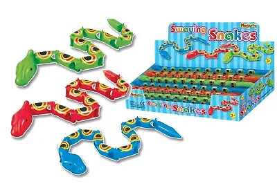 £3.15 • Buy 3 Plastic Sneaky Swaying Snake Jointed Toy Snakes Party Bag Stocking Filler