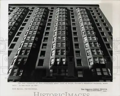 1973 Press Photo Monadnock Building Looking Up From Street Chicago Illinois • $19.99