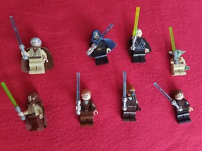 Lego Star Wars Mini Figures - 8 Jedi With Lightsabres - Great Condition!  • £90.50