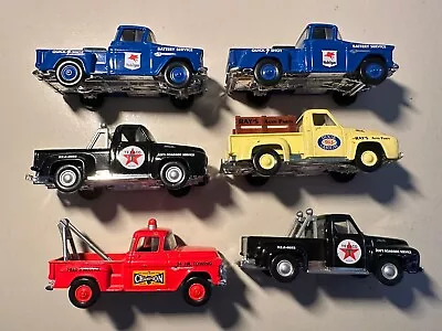 6 Matchbox 1/43 Lot.  Mobilgas Texaco Dixie Oils & Champion. Ford F100 Chevy • $14.99