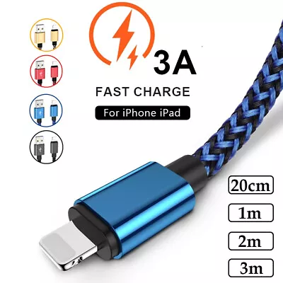 Heavy Duty USB Charger Cable For IPhone 5 6 7 8 X 11 12 13 Fast Charge Data Cord • $8.89