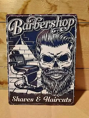 Barber Shop Sign  Vintage Look Hairdressing Accessories Sign  Metal Sign • £3.59